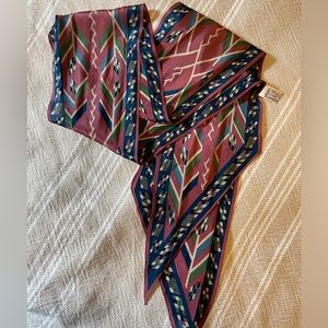 *vintage* Silk designer oblong scarf